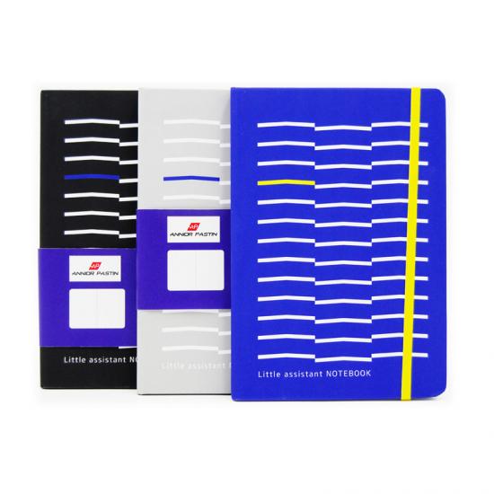 A5 case binding hardcover simple lines design notebook