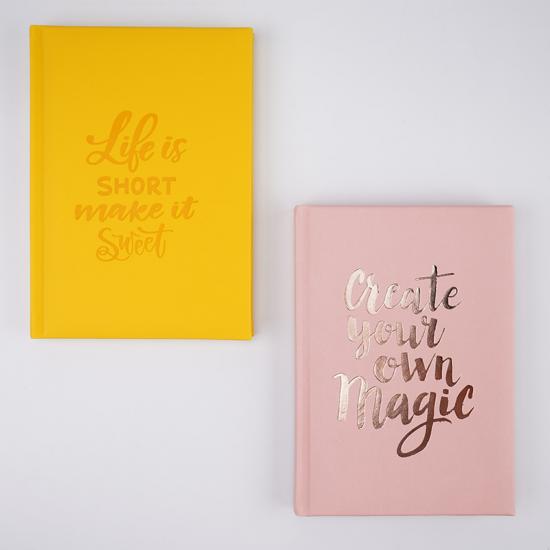 Illuminating & Rose Quartz A5 high fashion case binding notebook